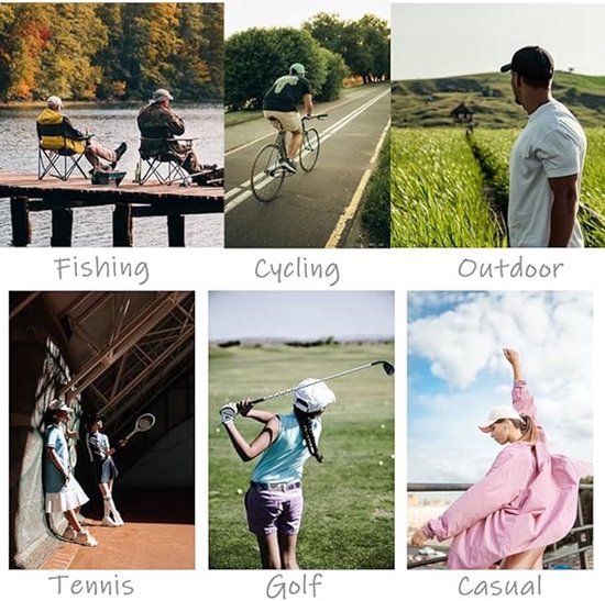 Zonneklep Dames - UV-Beschermende Zonnehoed met Brede Rand - Verstelbaar & Comfortabel - Strandhoed - Sportieve Zonnekleppen - Zomer & Buiten - Voor Tennis, Wandelen, Hardlopen, Strand, Fietsen en Vissen - Beige - SOLLBRY®