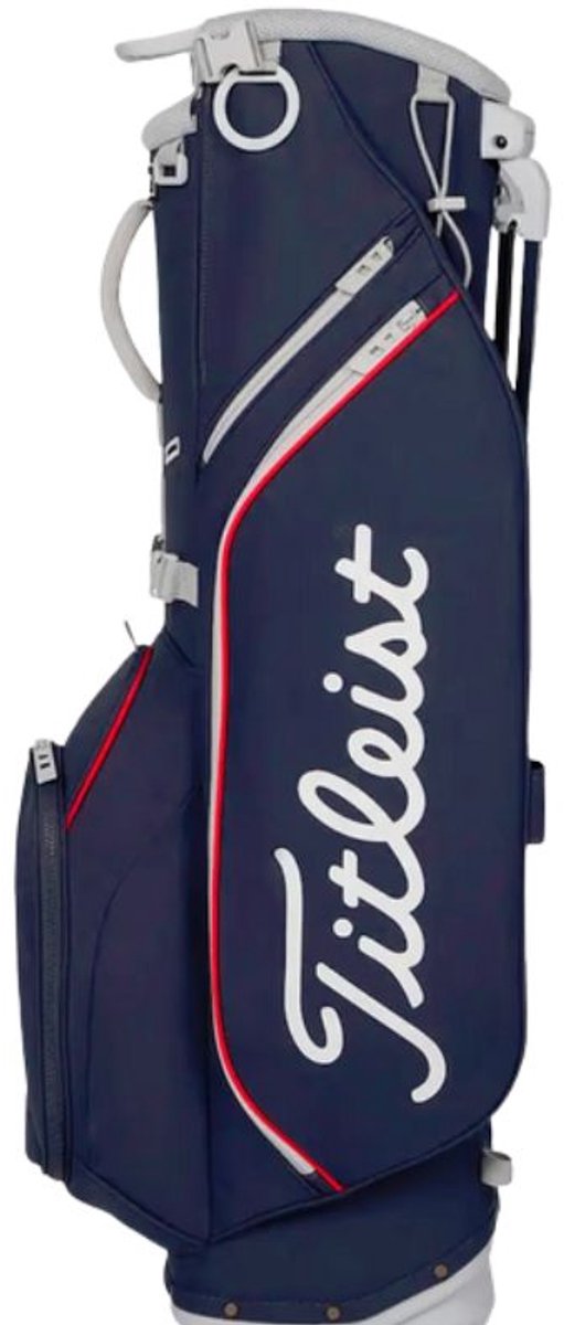 Titleist Players S4 Standbag Navy Wit Rood — afbeelding 3