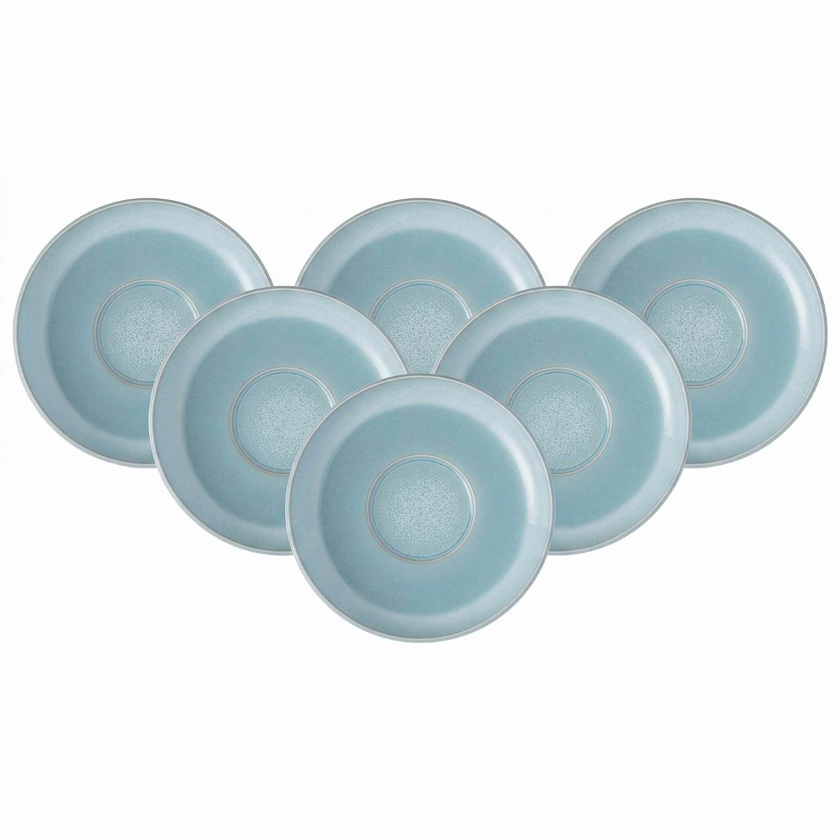 Kaffeeuntertassen Perlemor Aqua ø 16,1 cm Set van 6