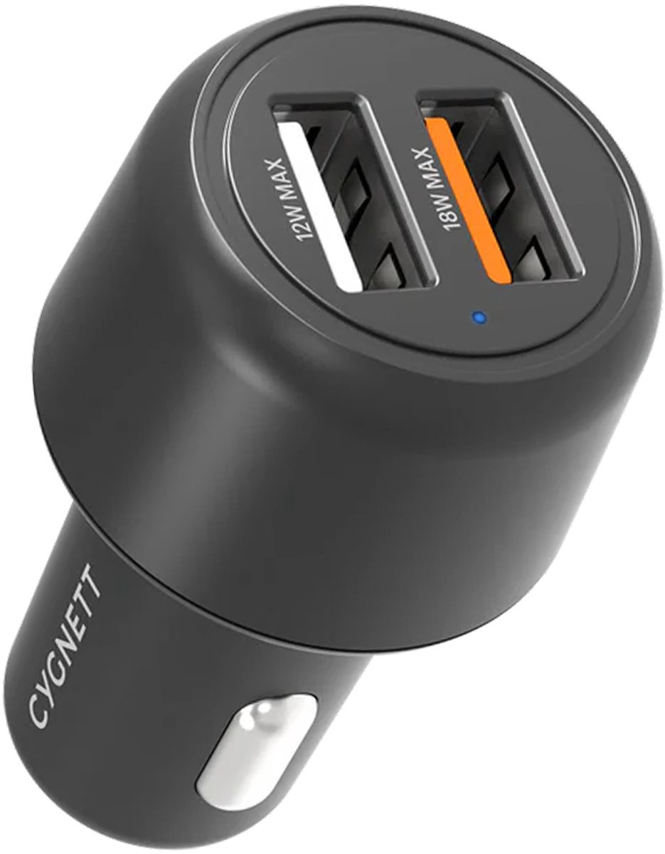 Cygnett CY3680CYCCH oplader voor mobiele apparatuur Universeel Zwart Sigarettenaansteker Snel opladen Auto