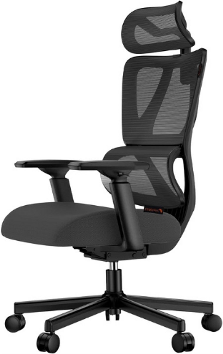 ProtoArc EC100 Ergonomische Bureaustoel - Computer En Gamingstoel Met Dikke Veerkussen Zitting - Verstelbare Lendensteun Armleuningen En Hoofdsteun - Mesh Draaistoel Voor Thuiswerk - Zwart