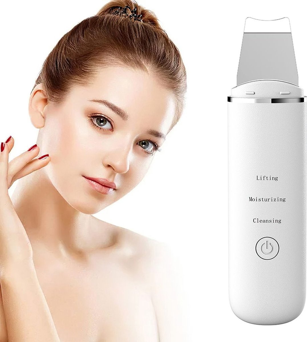 Ultrasone exfoliator, reinigt de huid diep, ultrasone poriënreiniger, ioniserende gezichtsreiniger tegen acne.