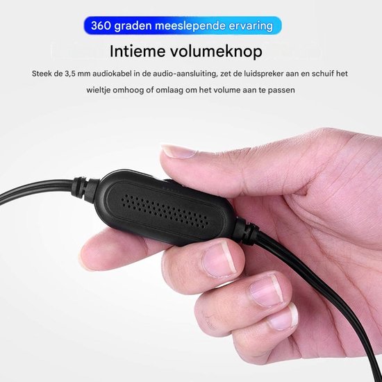 longziming -Stereo Soundbar - Luidsprekerbalk Met Subwoofer - Bureau Luidspreker - Geïntegreerde Subwoofer - Blauw LED Licht - Hoogwaardig Kunststof - Compact Ontwerp - Plug And Play Gemak - 1 Stuk van Longziming — afbeelding 5