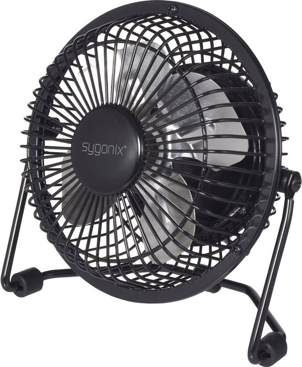 Sygonix USB-ventilator 2.5 W (Ø x h) 145 mm x 150 mm Zwart Zwenkbaar
