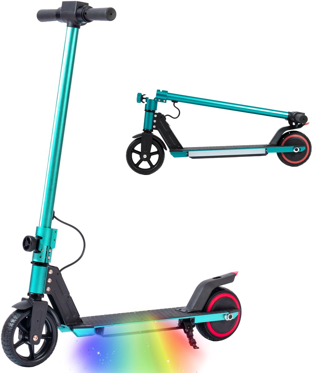 Elektrische step voor kinderen Vankel S32 6.5″ Banden-Opvouwbare Kinderstep voor 6-15 jaar 150W Motor Maximum 14 km/u – E-Step met LED Display Lichtgewicht Elektrische Step Skateboard met EBS-Maximale Belasting 100kg Groen