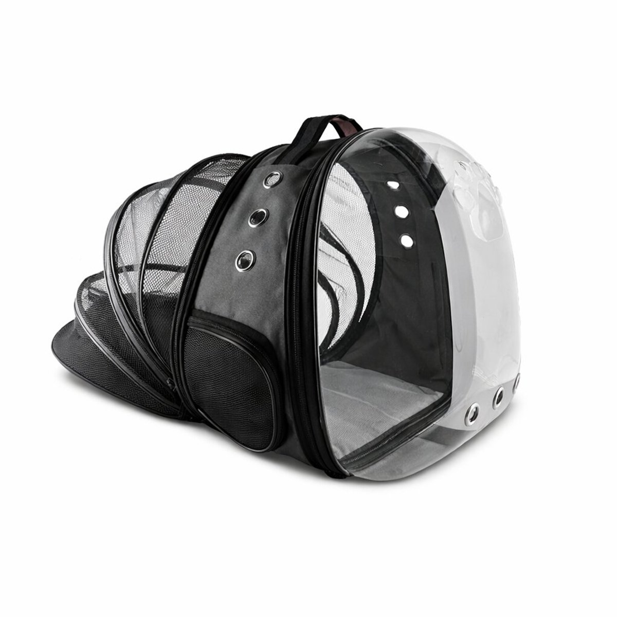 Katten Draagtas Rugzak Grijs Transparante Katten Rugzak Met Ventilatie En Uitbreidbare Ruimte Reis Tas Voor Kat En Kleine Hond