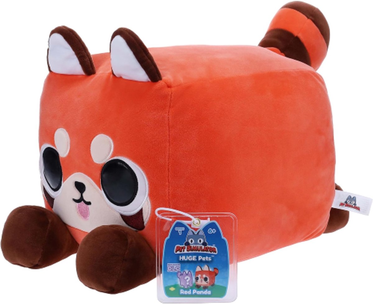 Rode Panda - Huge Pet Simulator Roblox Pluche Knuffel 30 cm