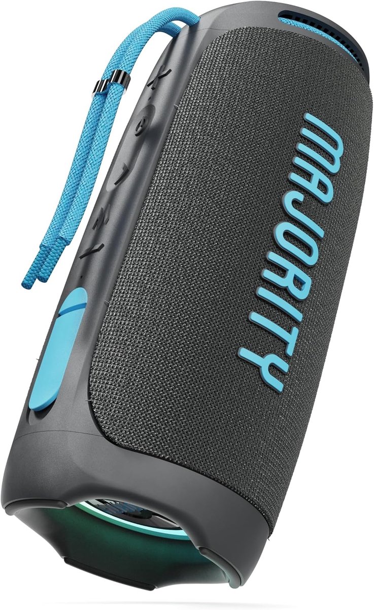 Majority Move 3 (M3) - Draagbare Bluetooth Speaker - 30 uur - Waterdicht - IP67 - LED - Zwart