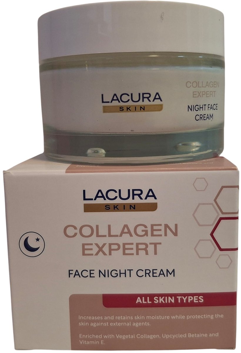 Lacura Skin Collagen Expert Nachtcrème met Plantaardig Collageen & Vitamine E 50 ml