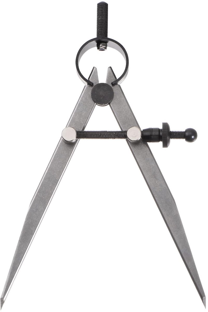 Allecto - Veerscheidingstang - Tang met veerscharnier - 5 inch - Koolstofstaal - Metingen en tekenen - Geschikt voor metaalbewerking - Plat
