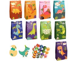 Dailygoody – Geschenkzakjes – Snoepzakjes voor kinderen – Feestartikelen – Dinasour-stickers – Voor Halloween en verjaardag – 18 stuks Dailygoody – Geschenkzakjes – Snoepzakjes voor kinderen – Feestartikelen – Dinasour-stickers – Voor Halloween en verjaardag – 18 stuks