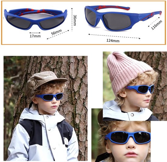 Dailygoods - Gepolariseerde Zonnebril Kinderen - UV Bescherming - Flexibel Ontwerp - Outdoor Zonnebril - Ideaal voor Strand en Sport - Uniseks van Dailygoods — afbeelding 2