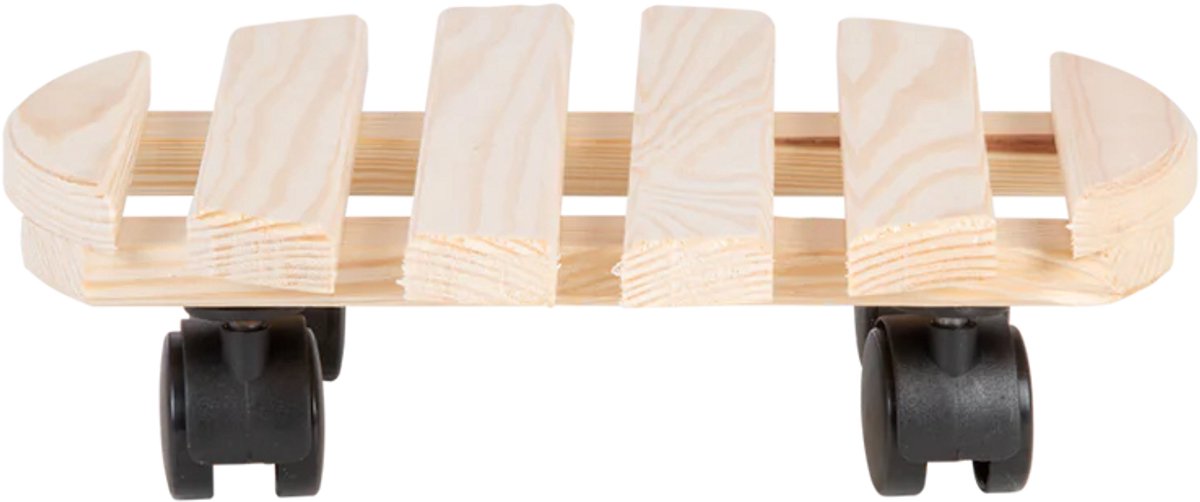 Esscheert design - Houten Plantentrolley rond L