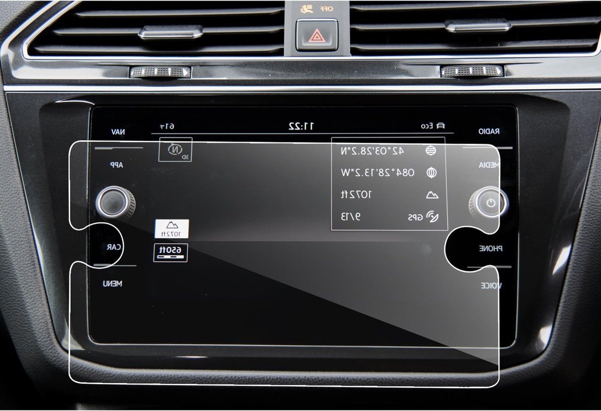 8 Inch Navigatie Tempered Glass Screen Protector voor Tiguan 2 MK2 GTE Allspace, Bescherming tegen Krassen en Vingerafdrukken