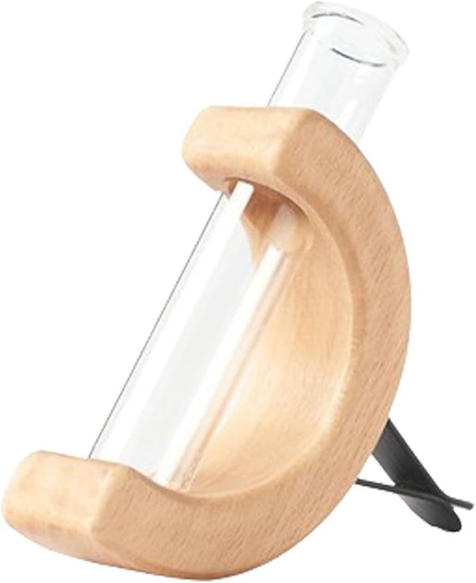 Miniatuur vaas voor in de auto, houten clip voor ventilatierooster, bloemen en interieurde