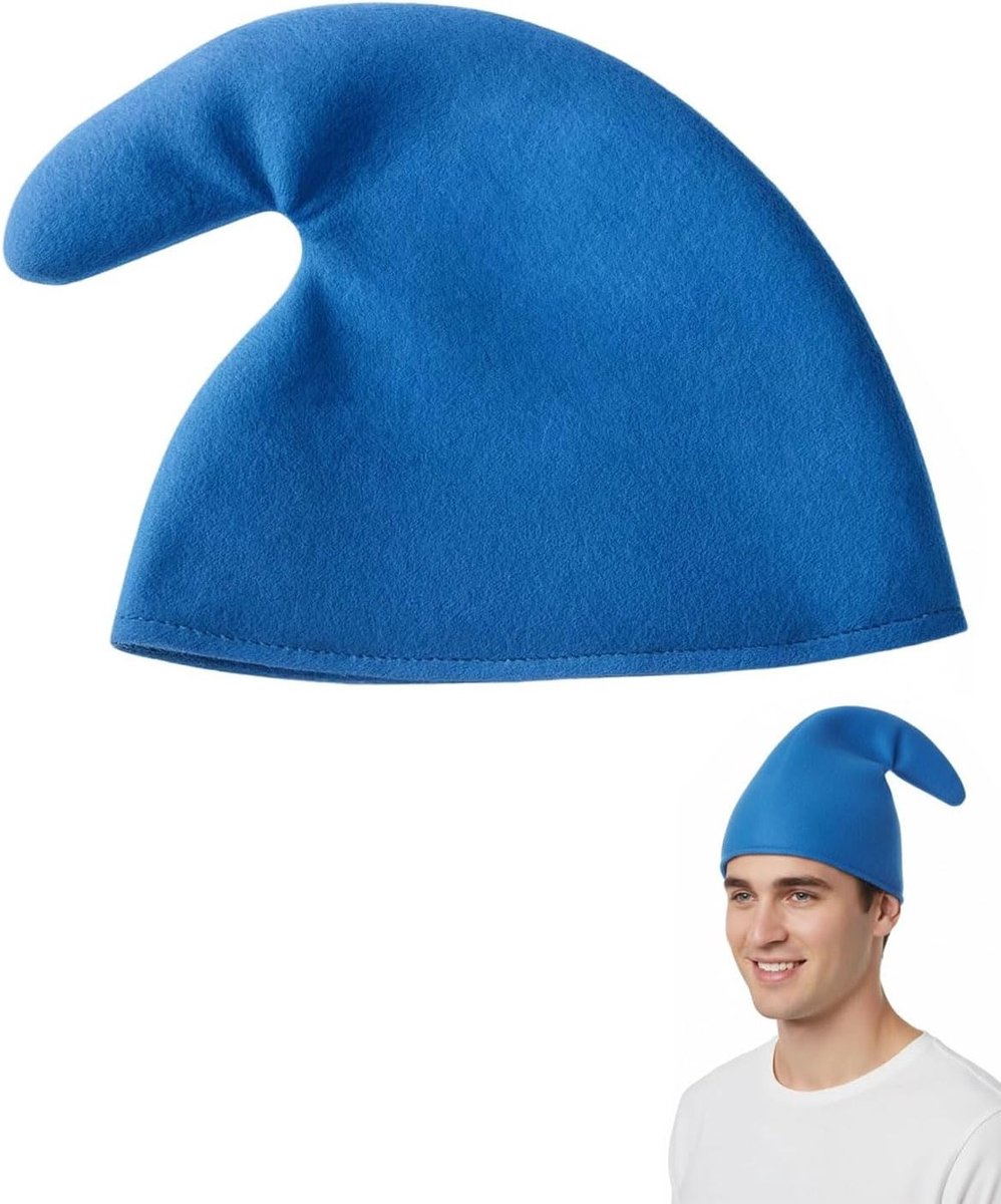Lustige Zwerg Kostuum Set met Wichtelmütze en Zipfelmütze voor Volwassenen - Perfect voor Halloween en Kerstfeest, Inclusief Accessoires in Blauw