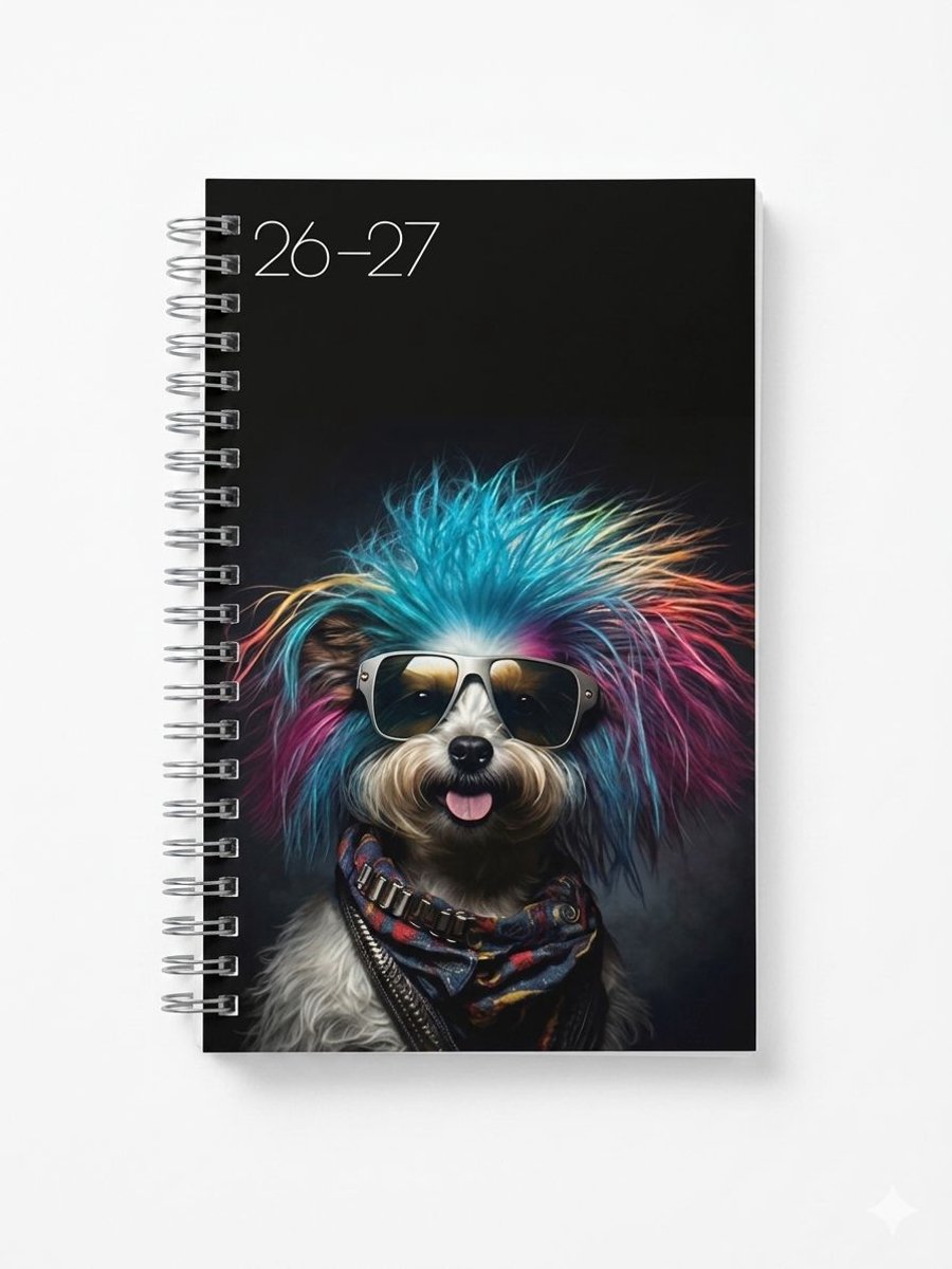 Ryam - Schoolagenda 2026/2027 - Cool Dog - A5 - Spiraal - Weekoverzicht