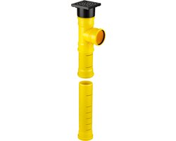 Karmat Overloop- en Infiltratieput Ø110 mm – Regenwater Afvoerput met Rooster – 1 Meter – SPR110 BOX