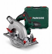 Parkside Accu Handcirkelzaag 20V - Ø zaagblad: 150 mm - Max. zaagdiepte hout: 0 - 48 mm (0°) | 0 - 36 mm (45°) - Zaagdiepte en zaaghoek traploos instelbaar - Accu en snellader niet inbegrepen