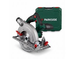Parkside Accu Handcirkelzaag 20V - Ø zaagblad: 150 mm - Max. zaagdiepte hout: 0 - 48 mm (0°) | 0 - 36 mm (45°) - Zaagdiepte en zaaghoek traploos instelbaar - Accu en snellader niet inbegrepen
