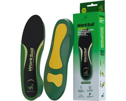 Bracefox® Werkzolen 'WorkSoll' | Werk Inlegzolen voor werkschoenen | Werk Zooltjes | Langdurig Staan & Lopen | Triple Zone Technologie | 2026 Model | Man & Vrouw | Schoenmaat 41-42