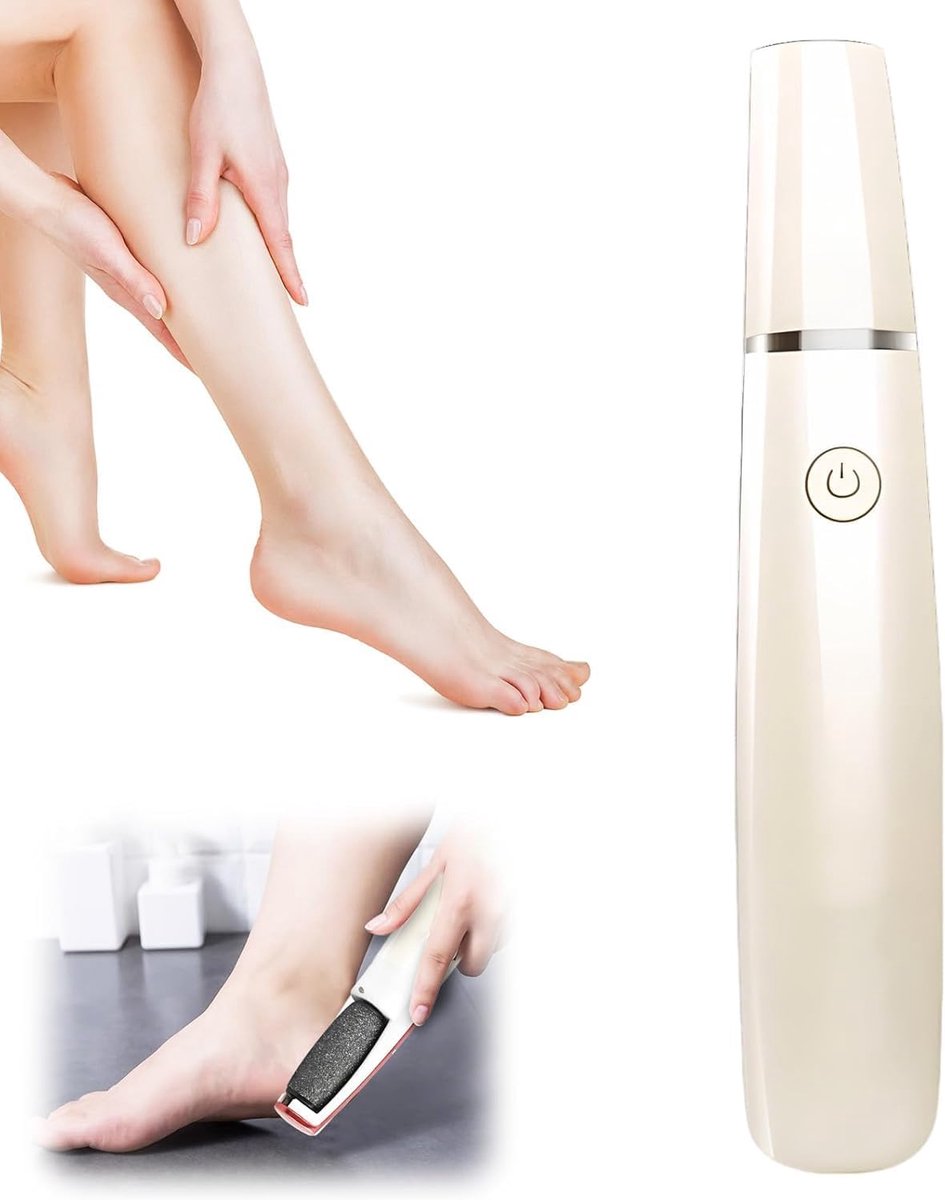 longziming -Elektrische Voetenvijl - Callus Verwijderaar - Pedicure Apparaat - Twee Snelheden - Duurzaam Kunststof - Ergonomisch Ontwerp - Waterdicht Gebruik - 1 Stuks