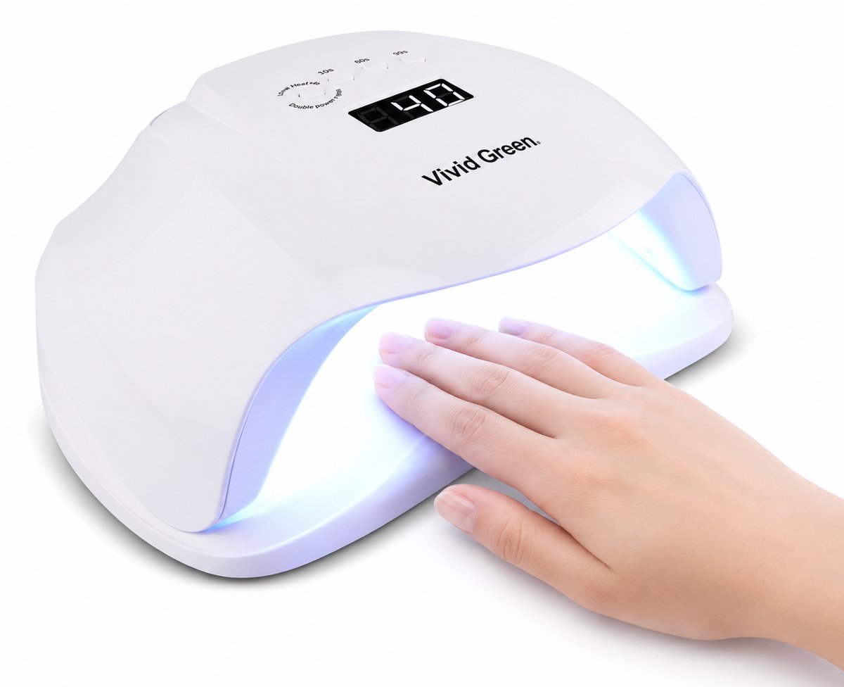 UV lamp gelnagels - Led nagellamp - Gellak nagel lamp - Nageldroger - Naggellak droger - Nagels - 54W - Vivid Green