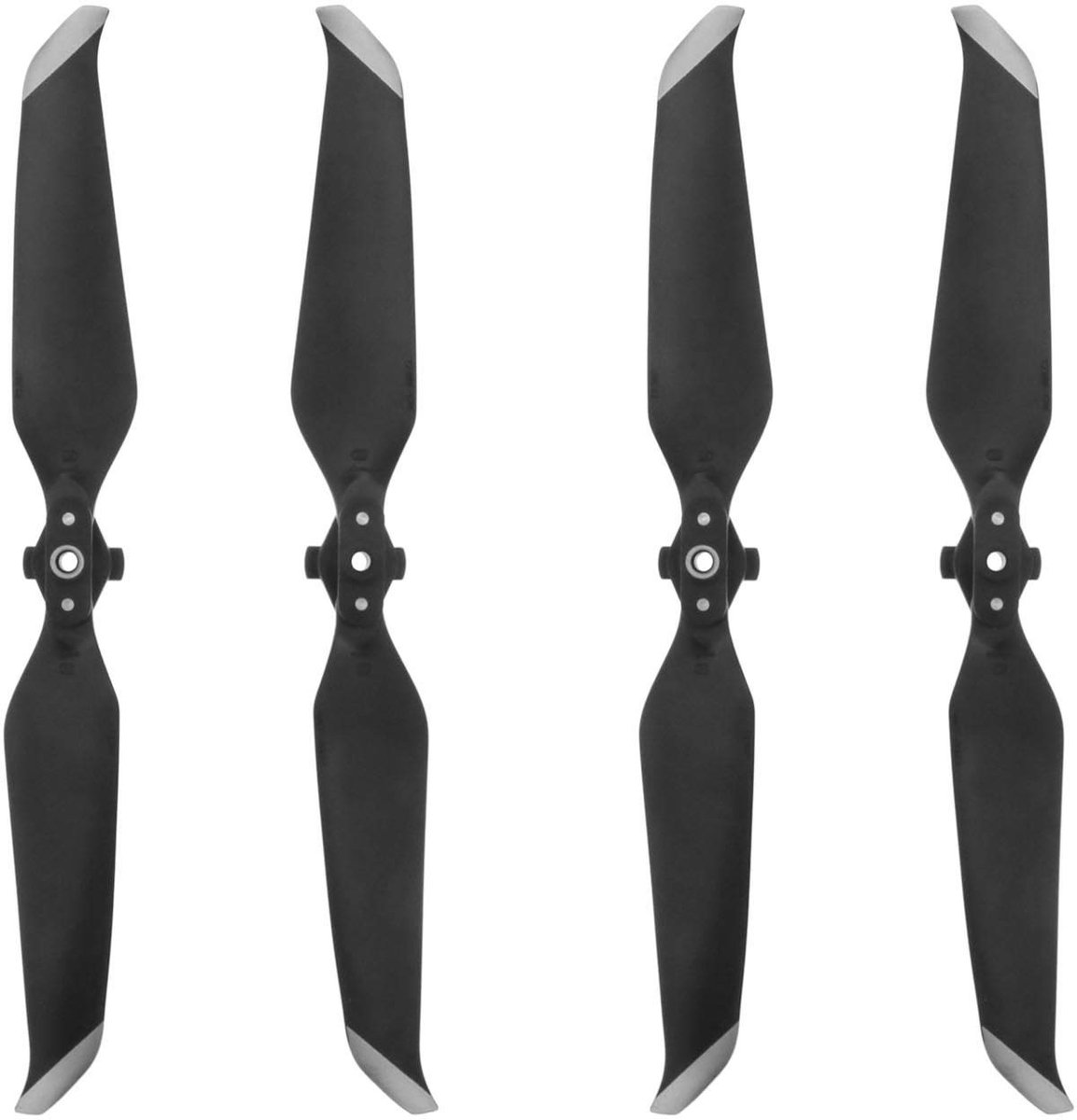Dailygoody - 2-paar propeller - Mavic Air 2/2S - Geluidsarm - Zilver - Snelsluiting - Propellervervanging - Geschikt voor drones