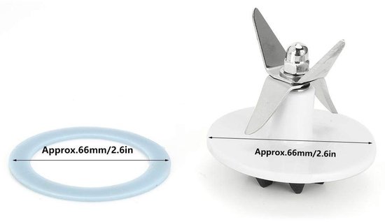 Zeynomax - Roestvrijstalen blenderblad - Vervangend onderdeel - Duurzaam materiaal - Wit - Blenderaccessoire - Geschikt voor praktische blenders - 6.. van Zeynomax — afbeelding 3