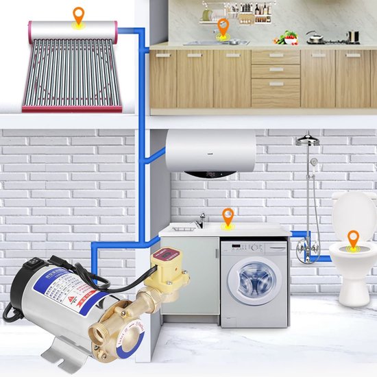 Allecto - 220 V 100 W Auto Huishoudelijke Boost Pomp - Drukverhoging - Tapwater - Douche en faucet - Geschikt voor gezinsgebruik van Merkloos — afbeelding 4