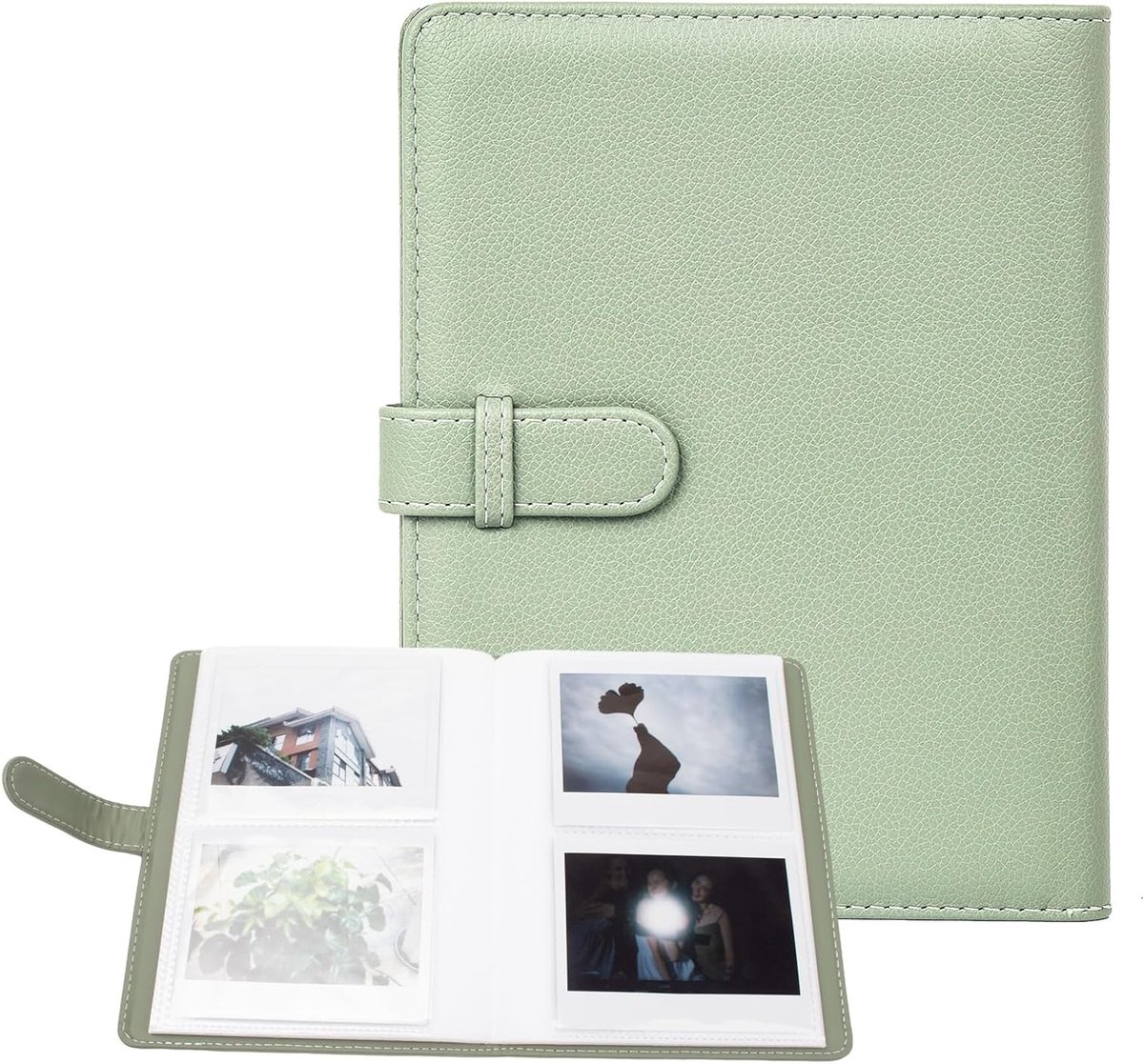Fotoalbum voor Fujifilm Instax Wide Camera's - PU Leer, 80 Pockets voor 3.4 x 4.3 Inch Foto's, Perfect voor Herinneringen en Creatieve Presentaties