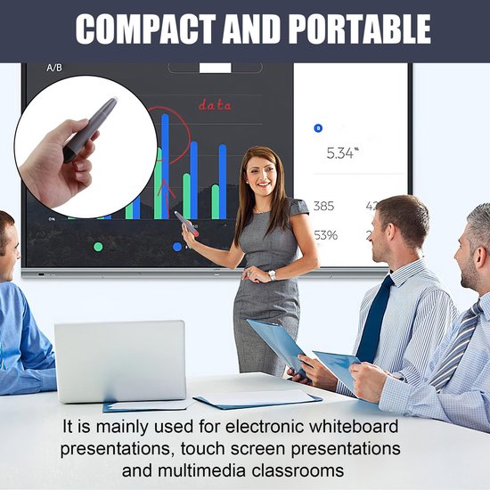 Dailygoody - Styluspen Set - Interactieve Pen voor Smartboard - Ideaal voor Multimedia-Presentaties - 3-delige Set - Compatibel met Tablets - Perfect — afbeelding 2