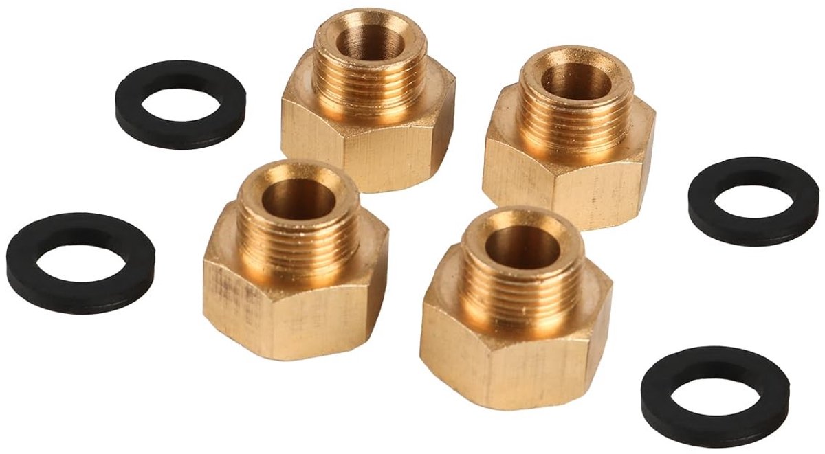 Dailygoody - Messing Slangaansluiting - Keukenadapter - Robuust en betrouwbaar - Messingkleur - Slangkoppeling - Geschikt voor hoge druk - Keukentoepa