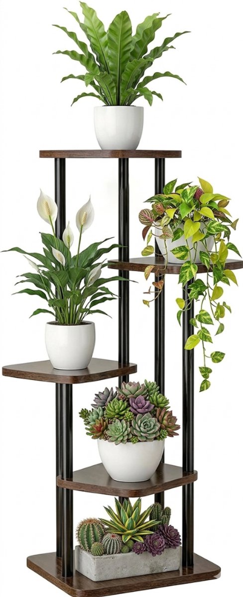 MRKK® Plantentafel - Plantenrek Buiten - Plantensteun - Plantenstandaard - Hout