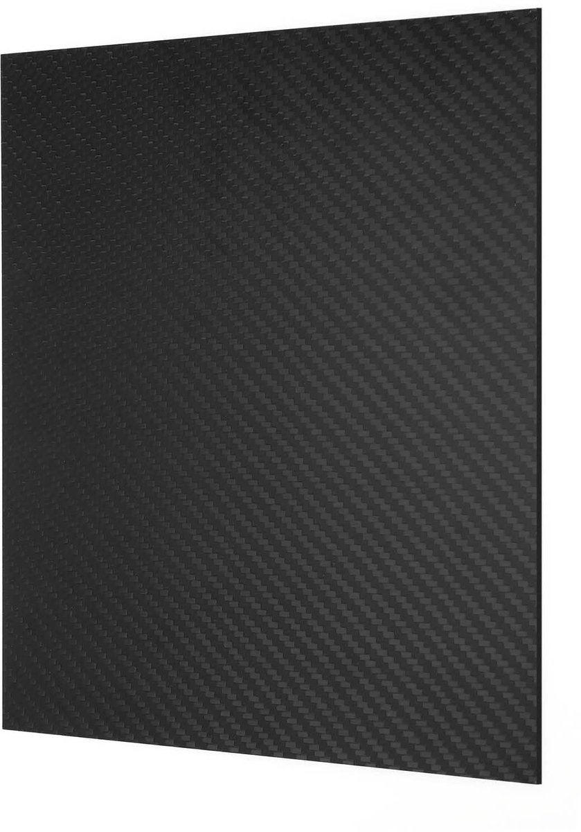 Dailygoody - Carbon Fiber Plaat - Koolstofvezel - Duurzaam en flexibel - Zwart - 3K keperstof - Ideaal voor interieur en exterieur - 1,5 mm dik