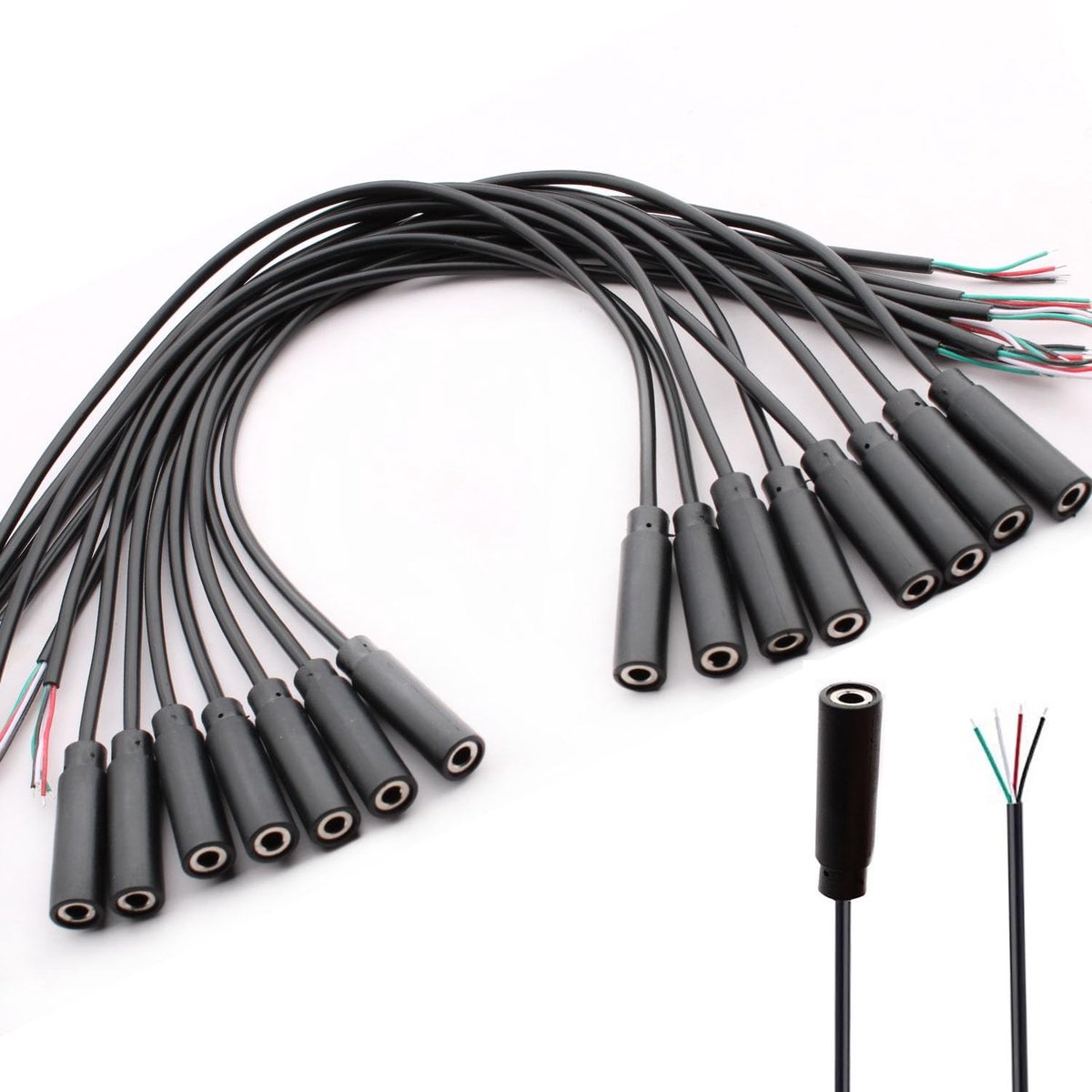 Dailygoody - 15pcs 3.5mm TRRS Stereo Jack voor Audio Reparatie - 4-Pin Solderen