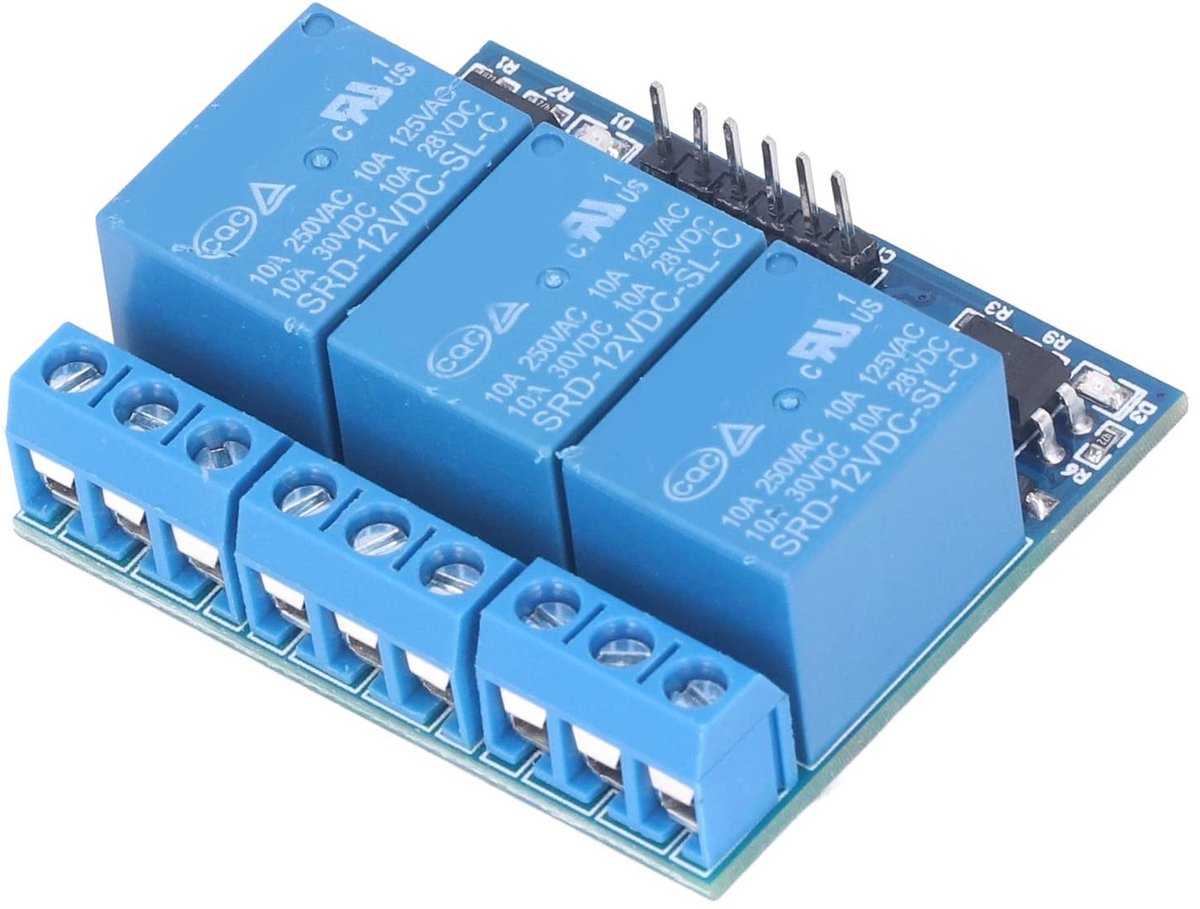 Dailygoody - 3-kanaals Relaismodule - Hoogspanningsrelaisbord - Fouttolerant Ontwerp - Compact Formaat - Geïsoleerde Optocoupler - Elektronische Relai..