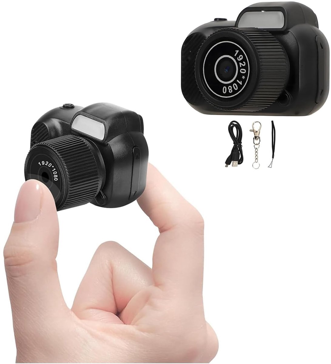 Dailygoody - Mini-duimcamera - 1080P HD-video-opname - Compact en lichtgewicht - Ideaal voor reisfotografie - Oplaadbaar en gebruiksvriendelijk