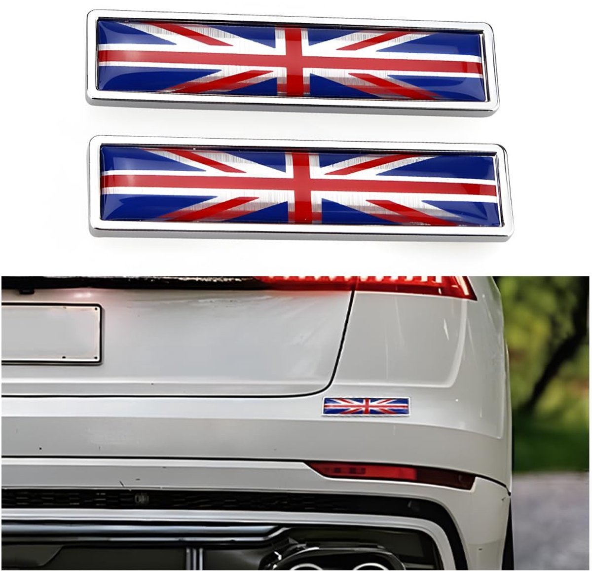 Dailygoody - Gepersonaliseerde metalen stickers - Auto vlag sticker - Uniek ontwerp - Verenigd Koninkrijk - Grafische sticker - Voor auto vleugel - Un...