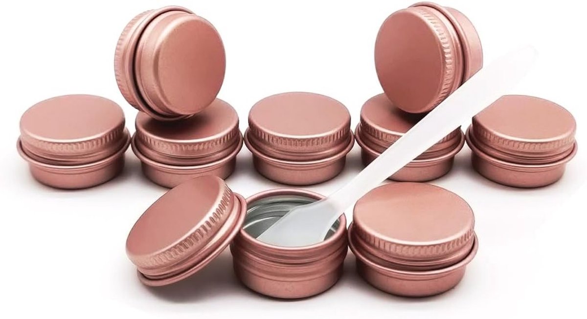 Set van 30 Lege 5ml Lip Balm Blikken, Aluminium Make-up Containers met Schroefdeksel voor Cosmetica, Kaarsen, Thee en DIY Projecten