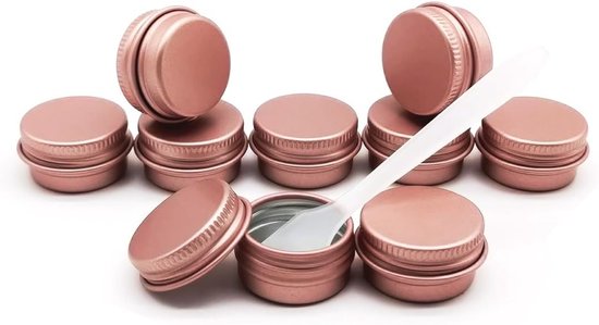 Set van 30 Lege 5ml Lip Balm Blikken, Aluminium Make-up Containers met Schroefdeksel voor Cosmetica, Kaarsen, Thee en DIY Projecten