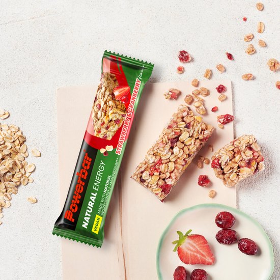 Powerbar Vegan energiereep - Natural Energy Bar - Strawberry & Cranberry 18x40g — afbeelding 4