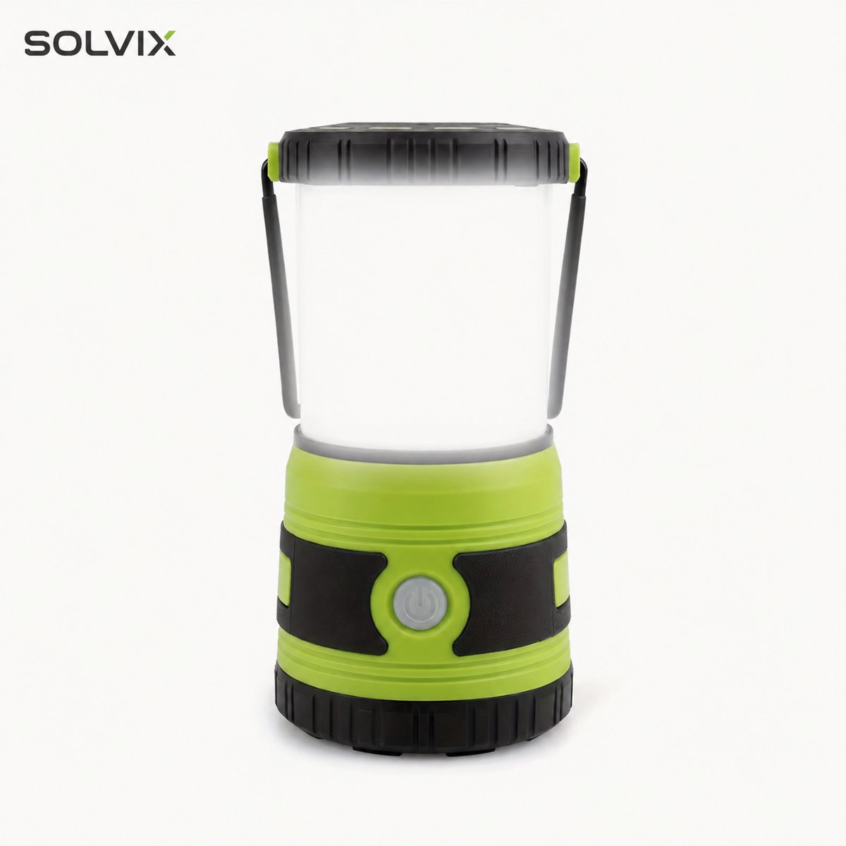Solvix Noodlamp Campinglamp – Draagbare Kampeerlamp voor Noodpakket – 1500 Lumen LED Batterijlamp met 4 Lichtstanden voor Camping en Stroomuitval