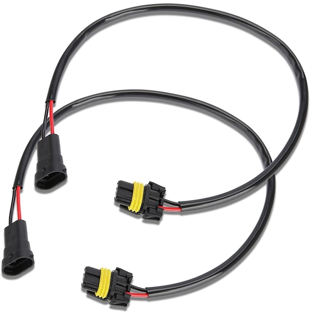Dailygoody - Bus Adapter Plug Kabel - 2pcs 53cm - Hoogwaardige Kwaliteit - Geschikt voor 9006 HB4 9012 - Voor Autolampen - Universeel