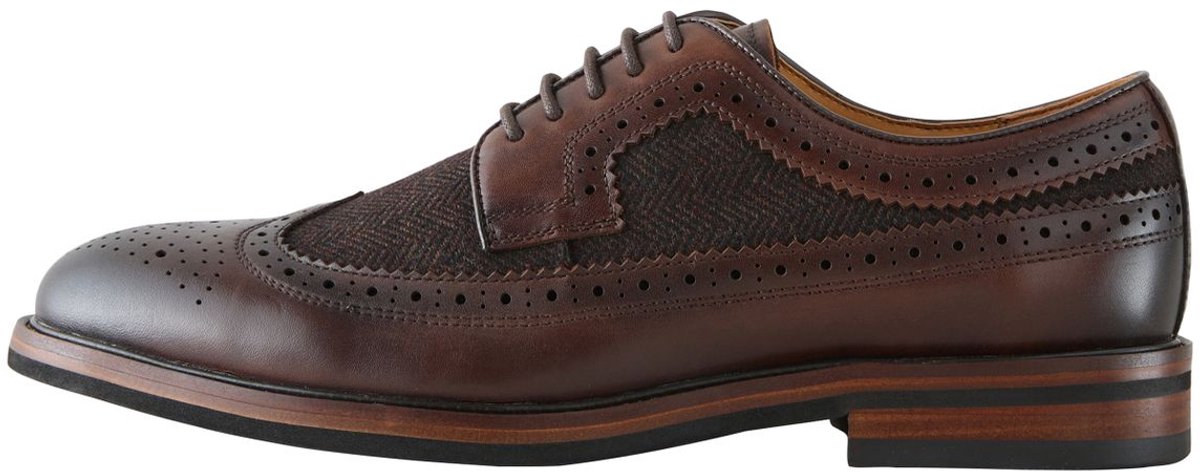 Next - Heren - Leren brogue-schoenen - Bruin