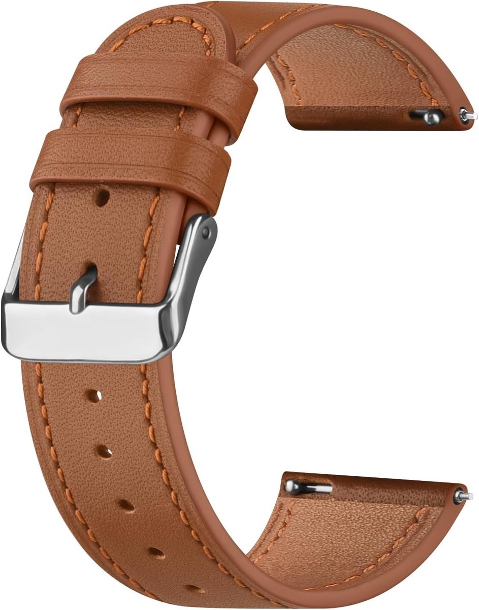 Leren Horlogeband 22mm voor Smartwatches - Geschikt voor Samsung Galaxy, Huawei, Garmin en Fossil