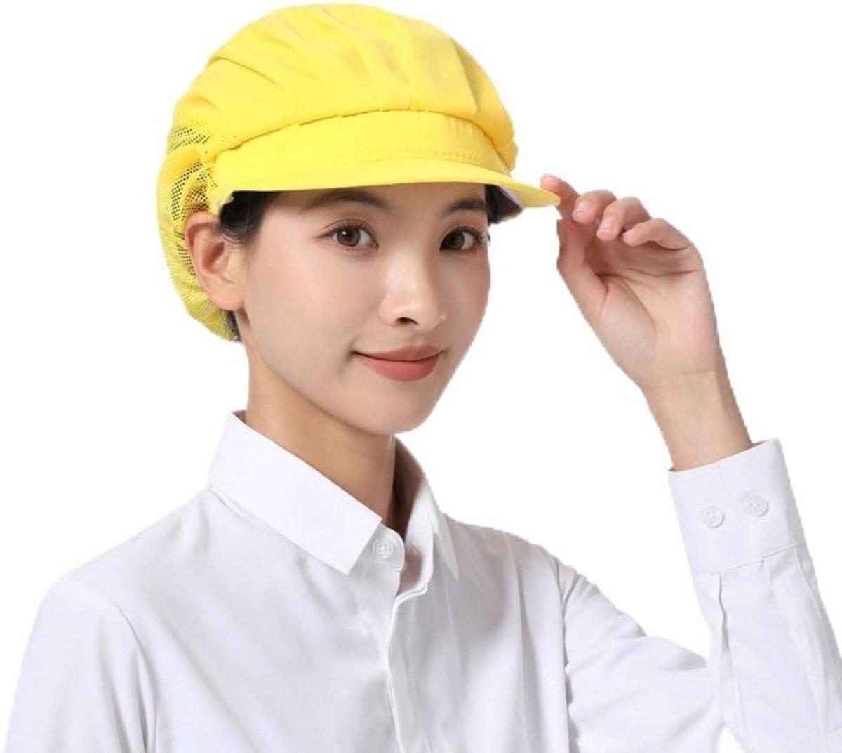 Unisex Kookmuts, Elastische en Ademend Mesh Kookhoed, Werkcap voor Koks en Cateringdiensten, Witte Kookmuts voor de Keuken en Bakkerij