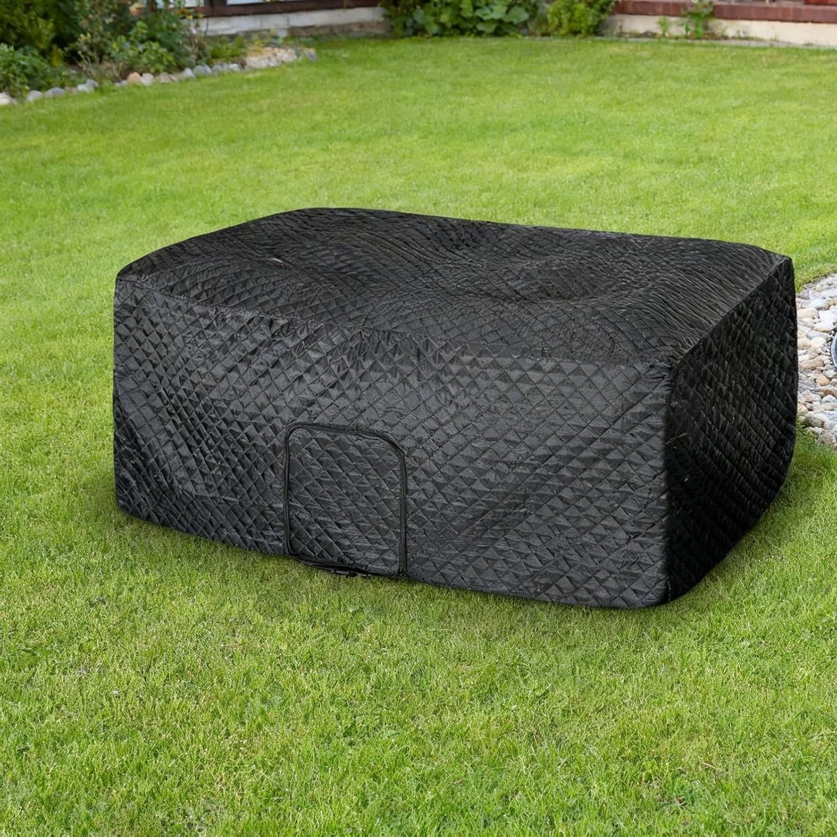 Thermische Beschermhoes voor Opblaasbare Spa en Whirlpool, Weerbestendig en Gevoerd met Rits, 145 x 145 x 70 cm, Ideaal voor Buitengebruik