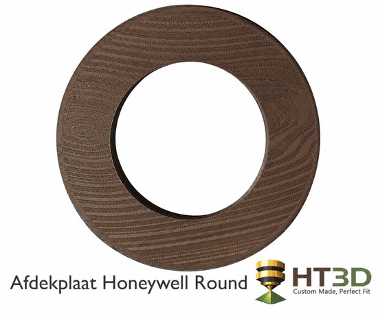 Afdekplaat Honeywell Round - Houtlook - Honeywell Round Thermostaat ...