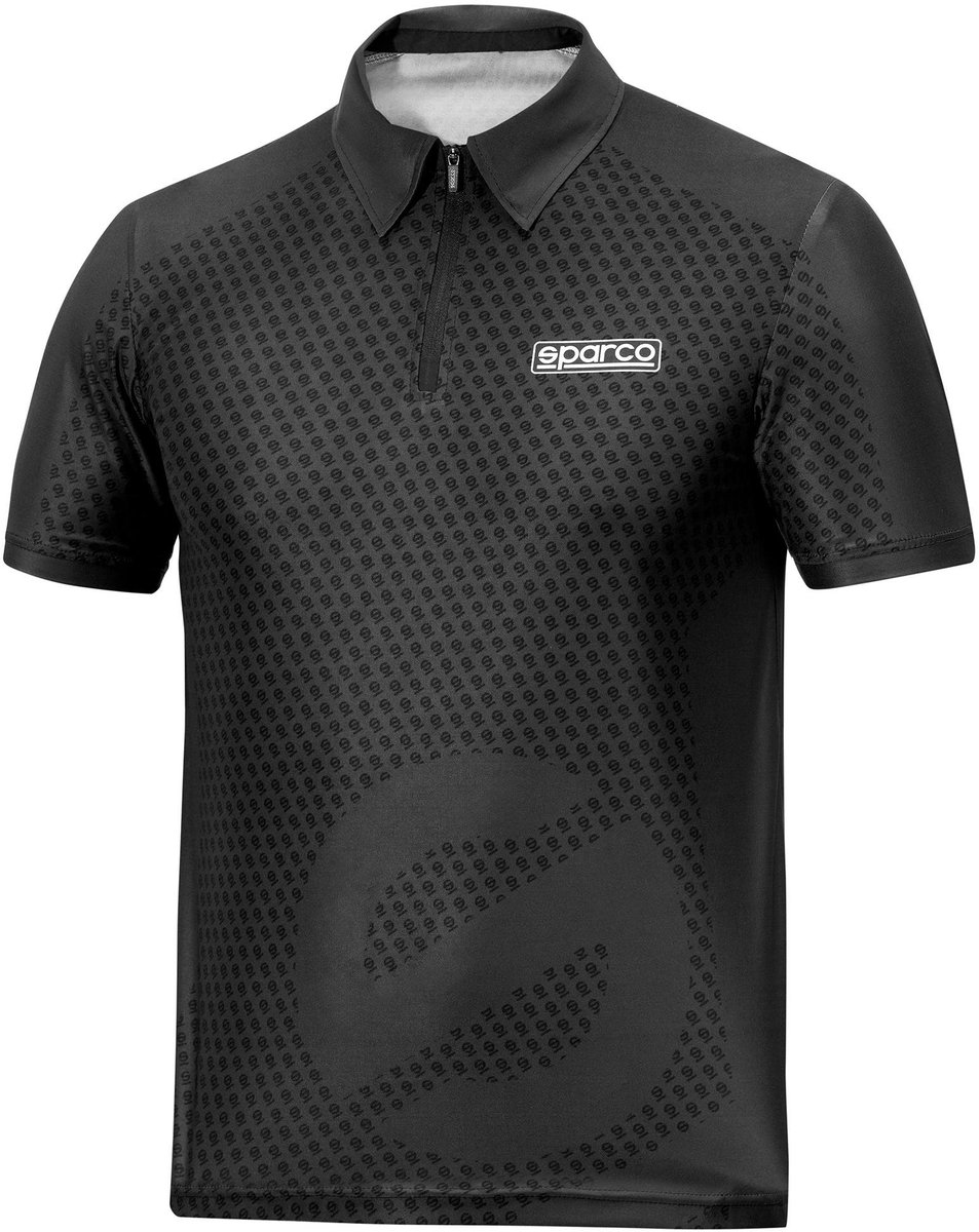 Sparco Subly Poloshirt - Zwart/Marineblauw